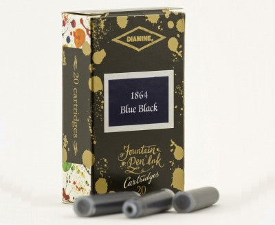 18 pack of Diamine Blue Black ink Cartridges