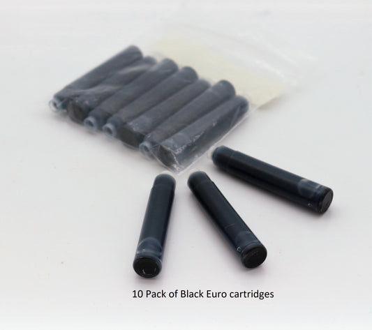 10 pack of black Euro cartridges